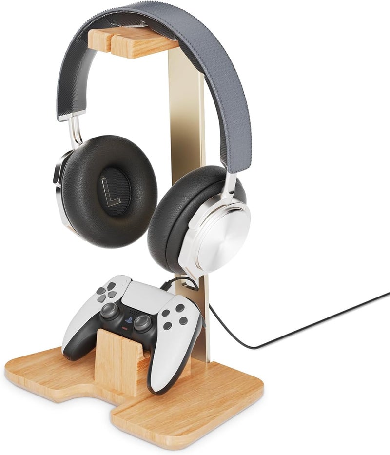 CUIWHRL Controller and Headphone Stand for Desk Gaming Desk Accessories Controller and Headphone Holder Headset Holder Headset Stand - Image 1
